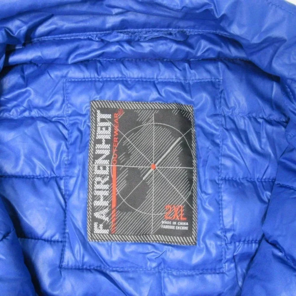 Fahrenheit Outerwear Weather Gear Men's Blue Puffer Vest - Size 2XL - Picture 3 of 5